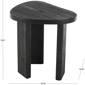 9th & Pike® Modern Black Wood Accent Table - image 3