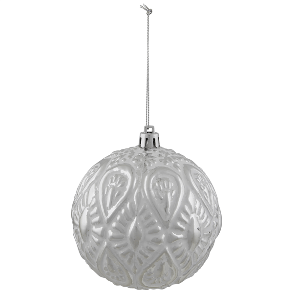 Northlight Embossed Raindrops Christmas Glass Ball Ornament