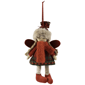Northlight Plaid Angel Girl with Jute Pigtails Christmas Ornament - image 2