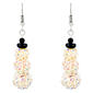 Silver Plated Snowman Ball Drop Earrings - image 1