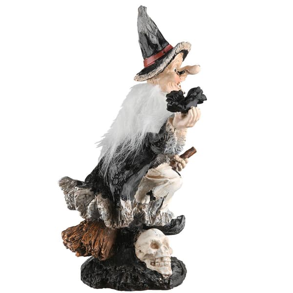National Tree 11in. Witch Holding Blackbird