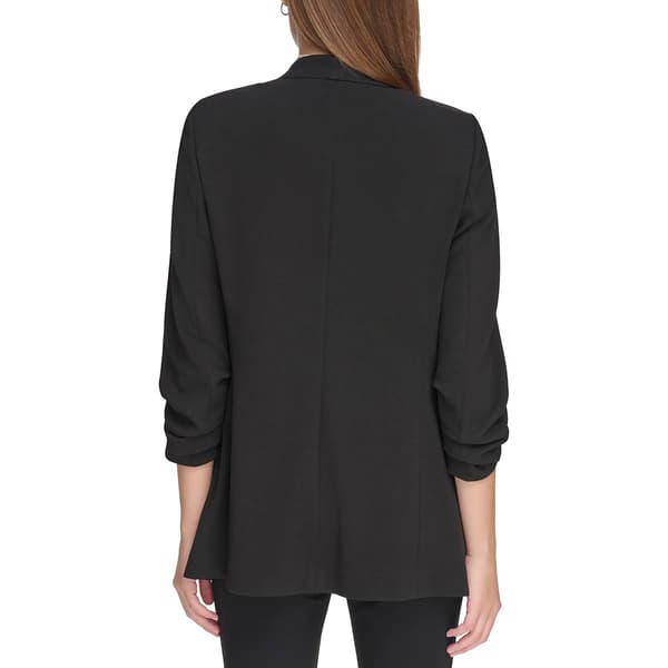 Womens DKNY Open Front Two Pocket Unstructured Blazer