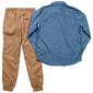 Boys &#40;8-12&#41; Tony Hawk 2pc. Button Down & Joggers Set - Khaki - image 2