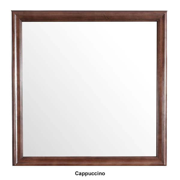 Passion Furniture Classic Square Wood Dresser Mirror - 38x38