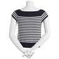 Womens Tommy Hilfiger Cap Sleeve Stripe Rib Boat Neck Sweater - image 2