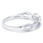 Sterling Silver Polished and Cubic Zirconia Infinity Band Ring - image 2