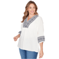 Plus Size Skye’s the Limit Fresh Start Scroll V-Neck Blouse - image 3