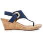 Womens White Mountain Aida Denim Wedge Sandals - image 2