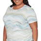Plus Size Alfred Dunner Vintage Charm Wavy Stripe Blouse - image 5