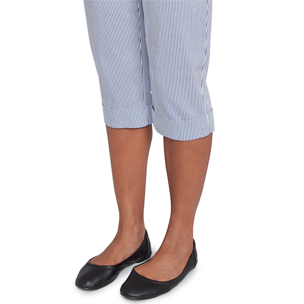 Womens Alfred Dunner Land of the Free Pinstripe Clamdiggers