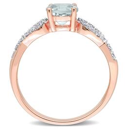 Gemstone Classics&#8482; 10kt. Rose Gold Aquamarine Ring