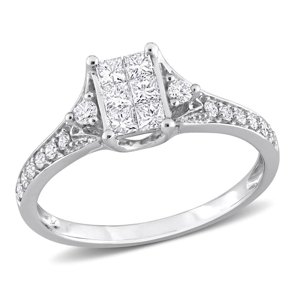 Diamond Classics(tm) 14kt. White Gold 1/2ctw. Diamond Princess Ring