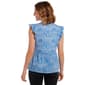 Womens Absolutely Famous Flutter Sleeve Tie Neck Blouse - image 2
