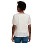 Womens Adrianna Papell Short Sleeve V Neck Lace Ruffle Blouse - image 2