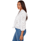 Petite Ruby Rd. Hothouse Florals Tie Front Eyelet Blouse - image 4