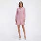 Womens Emma & Michele Long Sleeve Solid Ruffle Hem Shift Dress - image 1