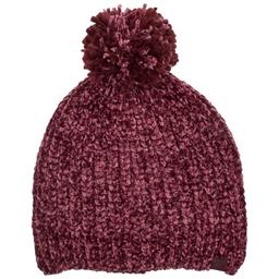 Womens Cuddl Duds Chenile Rib Beanie w/Pom
