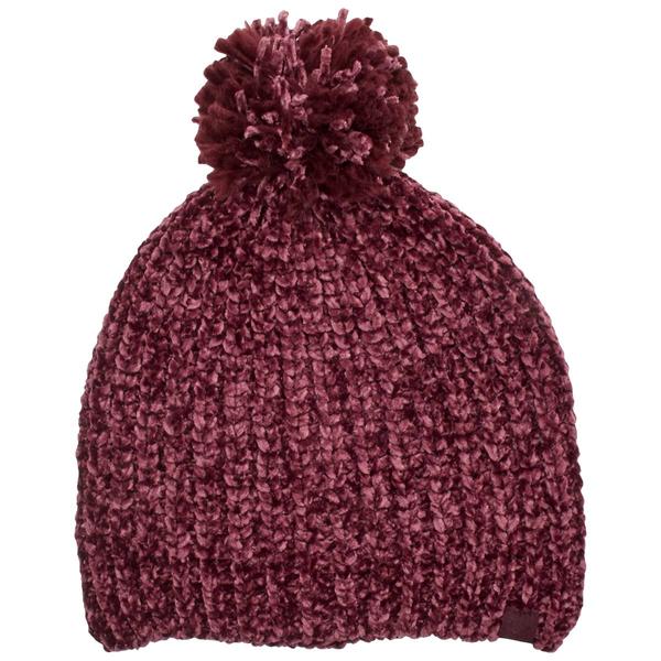 Womens Cuddl Duds Chenile Rib Beanie w/Pom - image 