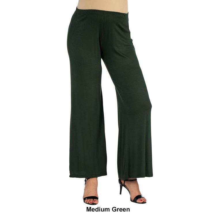 Plus Size 24/7 Comfort Apparel Palazzo Maternity Pants
