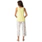Womens HUE® Solid Top Sweet As Tea Printed Capri 3 Piece Set - image 5
