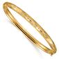Gold Classics&#40;tm&#41;  3/16 Diamond-Cut Fancy Hinged Bangle Bracelet - image 1