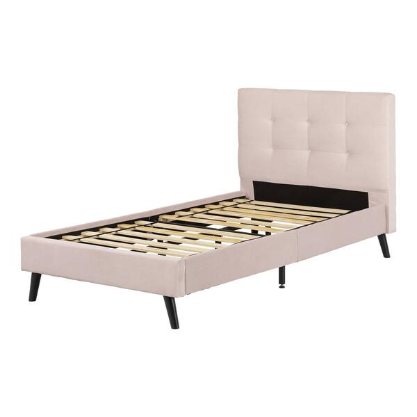 South Shore Dylane Twin Upholstered Platform Bed & Headboard - image 