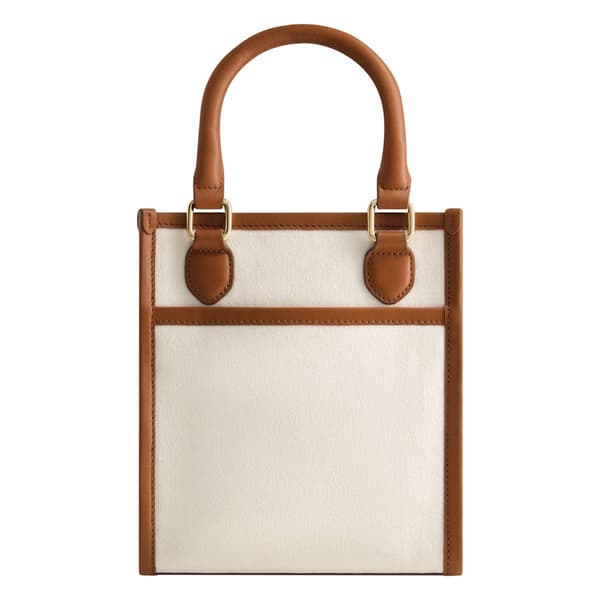 Tommy Bahama Solid Canvas North South Tote with Leather Trim