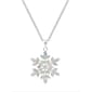 Brass Silver Plated Crystal Snowflake Pendant - image 2