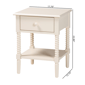 Baxton Studio Braith Farmhouse Ivory Wood 1-Drawer Nightstand - image 9