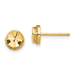Gold Classics(tm) 14kt.  Diamond Cut Round Post Earrings