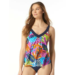 Womens CoCo Reef Tropical Jungle Pattern Core Tankini Swim Top