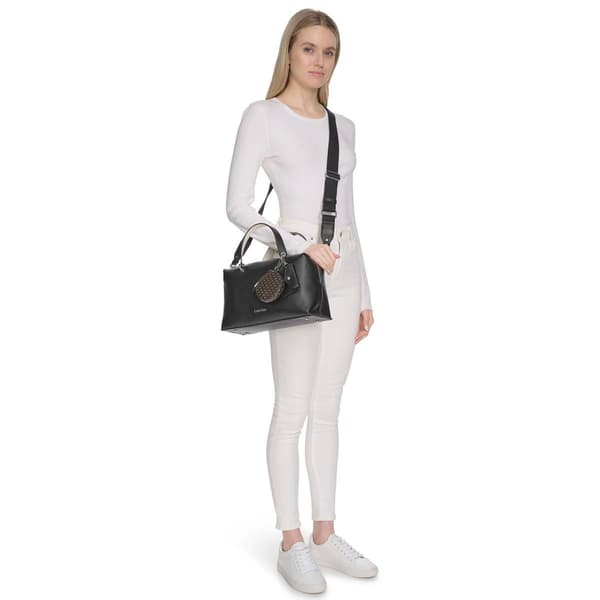 Calvin Klein Cali Satchel with Zipper Closure