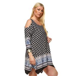Plus Size White Mark Antonia Cut-Out Shoulder Tunic