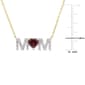 Sophia B Sterling Silver 1/10ct. Diamond & Garnet Mom Necklace - image 4