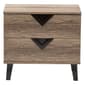Baxton Studio Swanson 2 Drawer Nightstand - image 4