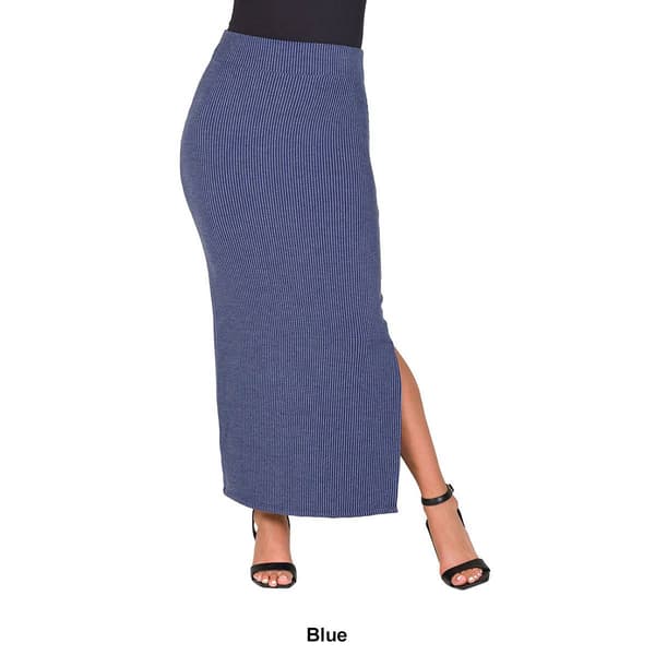 Womens 24/7 Comfort Apparel Side Slit Maxi Skirt