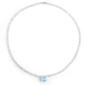 Gianni Argento Silver/Blue Topaz Diamond Accent Necklace - image 1
