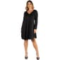Plus Size 24/7 Comfort Apparel Long Sleeve Shirt Dress - image 1