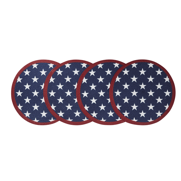 Avanti Liberty Woven Braided Round Placemates - Set of 4