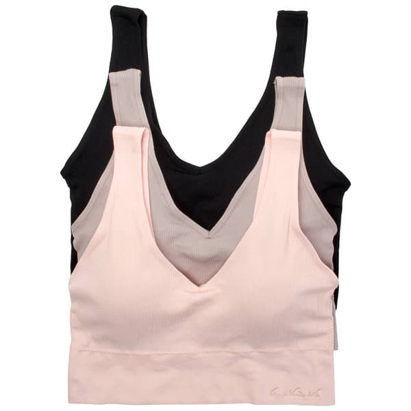 Plus Size 3pk. Seamless Micro Ribbed Bras - 3PKBRA1169 - image 