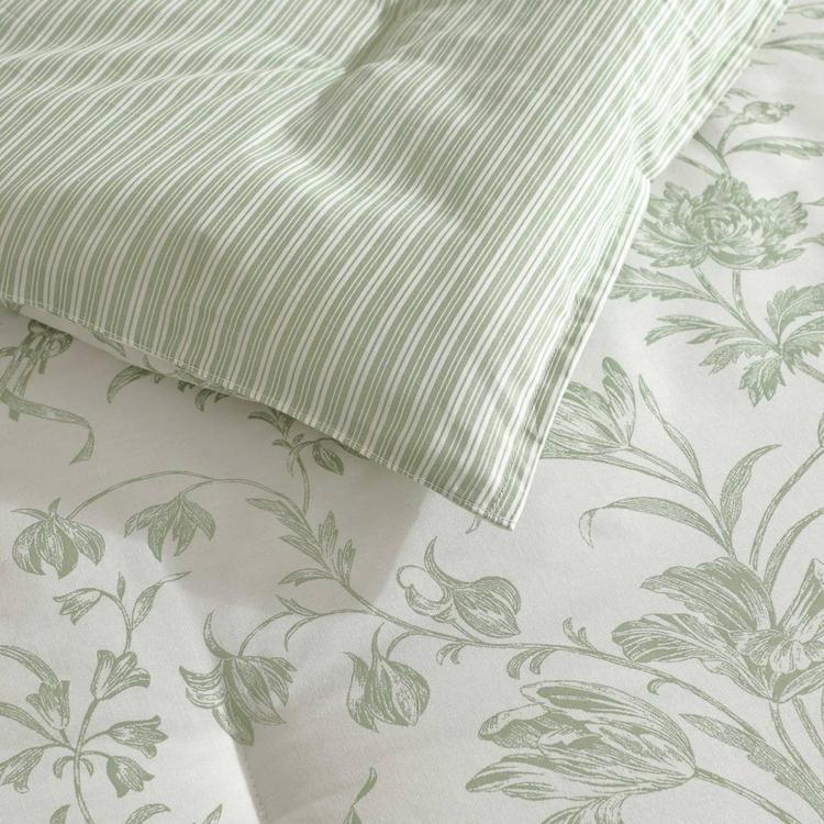 Laura Ashley Natalie Cotton Reversible Duvet Cover Set
