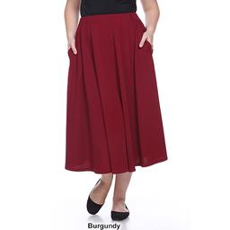 Plus Size White Mark Tasmin Flare Midi Skirt