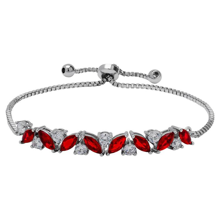 CZ Round & Marquise Adjustable Bracelet