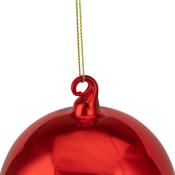 Northlight Red & White 2-Finish Christmas Glass Ball Ornament
