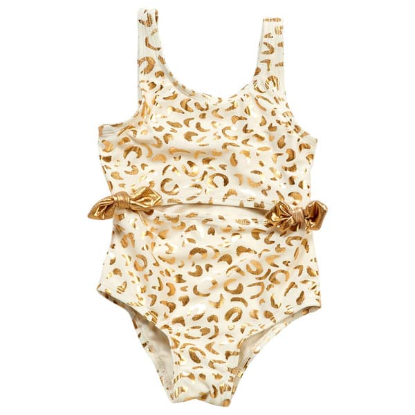 Girls (4-6x) Floatimini(R) Foil Leopard Cutout One Piece Swimsuit