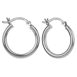 Sterling Silver Lightweight Tube Hoop Earrings