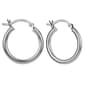 Sterling Silver Lightweight Tube Hoop Earrings - image 1