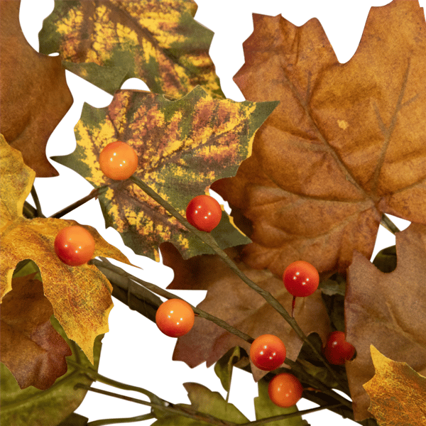 Northlight 5ft. Maple Leaves & Berries Fall Harvest Garland