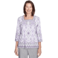 Petite Alfred Dunner Crystal Springs Kaleidoscope Blouse - image 1