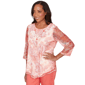 Womens Alfred Dunner Resort Living Tie Dye Floral Blouse - image 3